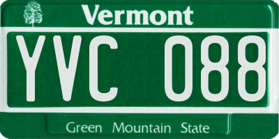 VT license plate YVC088
