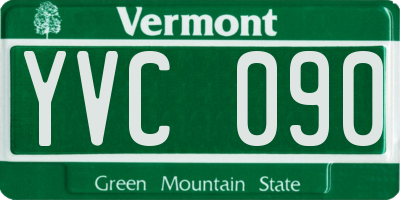 VT license plate YVC090