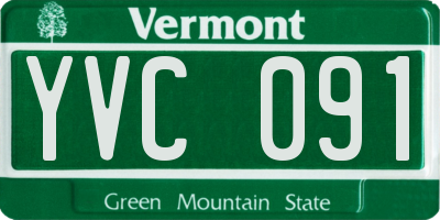 VT license plate YVC091