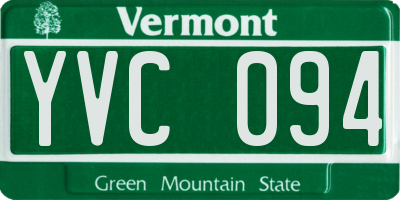 VT license plate YVC094