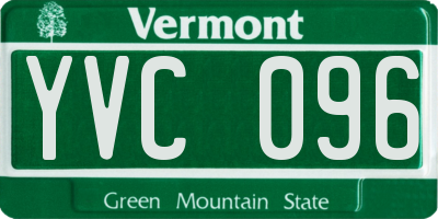VT license plate YVC096