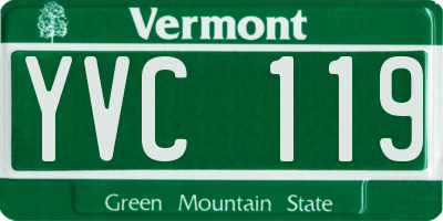VT license plate YVC119