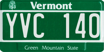 VT license plate YVC140