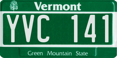 VT license plate YVC141