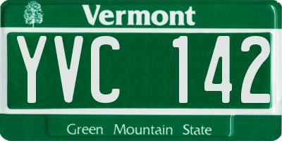 VT license plate YVC142