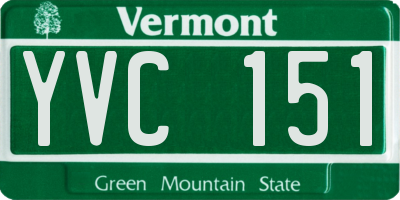 VT license plate YVC151