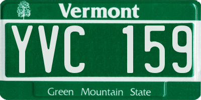 VT license plate YVC159