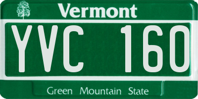 VT license plate YVC160