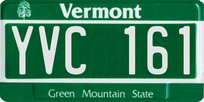 VT license plate YVC161