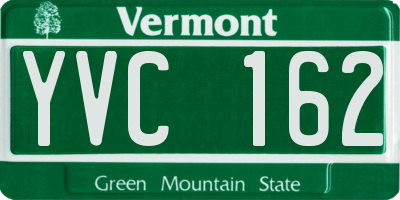 VT license plate YVC162