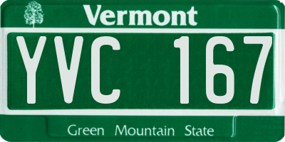 VT license plate YVC167