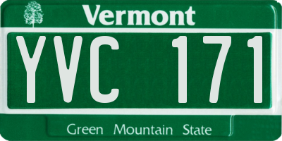 VT license plate YVC171
