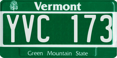 VT license plate YVC173