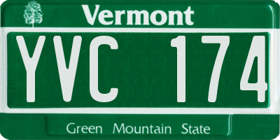 VT license plate YVC174