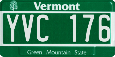 VT license plate YVC176