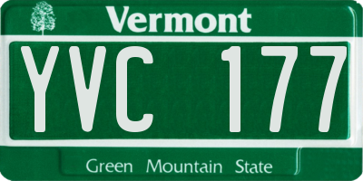 VT license plate YVC177