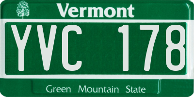 VT license plate YVC178