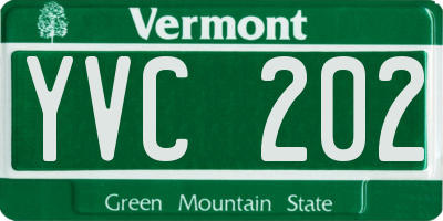 VT license plate YVC202