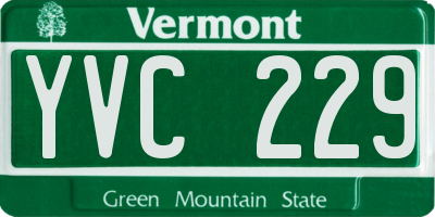 VT license plate YVC229