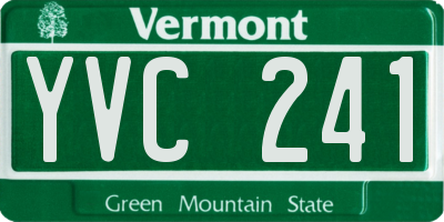 VT license plate YVC241