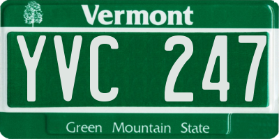 VT license plate YVC247