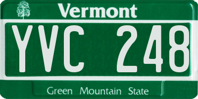 VT license plate YVC248