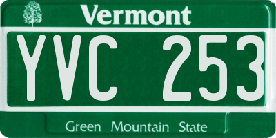 VT license plate YVC253