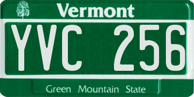 VT license plate YVC256