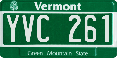 VT license plate YVC261
