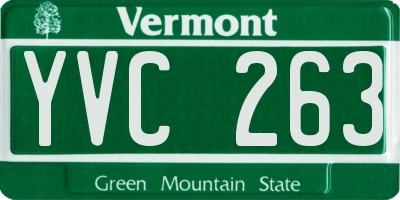 VT license plate YVC263
