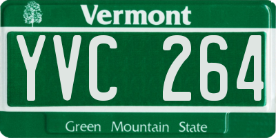 VT license plate YVC264
