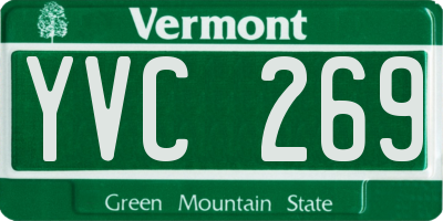 VT license plate YVC269