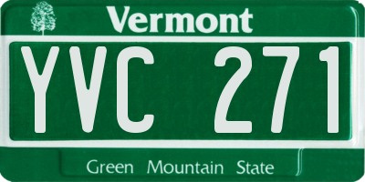 VT license plate YVC271