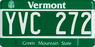 VT license plate YVC272