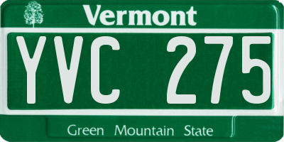 VT license plate YVC275