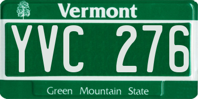VT license plate YVC276