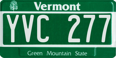 VT license plate YVC277
