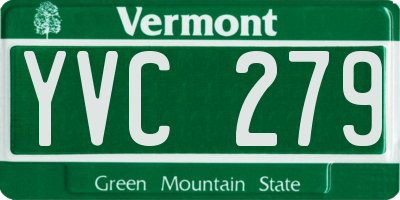 VT license plate YVC279