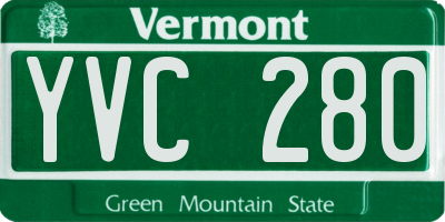 VT license plate YVC280