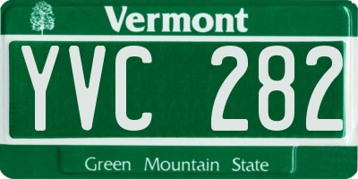 VT license plate YVC282