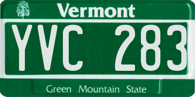VT license plate YVC283