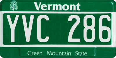 VT license plate YVC286