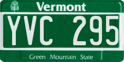 VT license plate YVC295