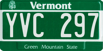 VT license plate YVC297