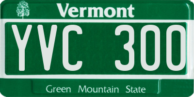 VT license plate YVC300