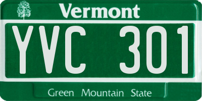 VT license plate YVC301