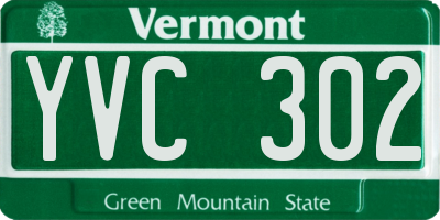 VT license plate YVC302