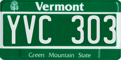 VT license plate YVC303