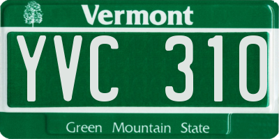 VT license plate YVC310