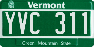 VT license plate YVC311
